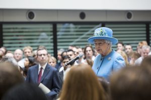 the Queen making a speech